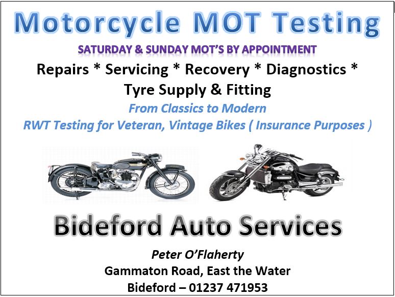 Motorcycle MOTs | Bideford Auto Services | Devon